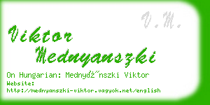 viktor mednyanszki business card